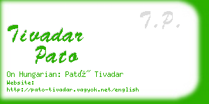 tivadar pato business card